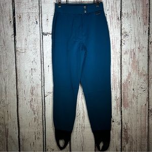 Vintage Edelweiss Fitted Stretch USA Made Outdoor Stirrup Ski Winter Pants SZ 6